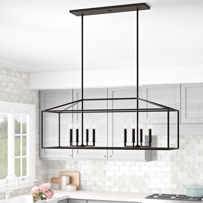 Joss & Main Odie 8 Light Kitchen Island Rectangle Pendant & Reviews